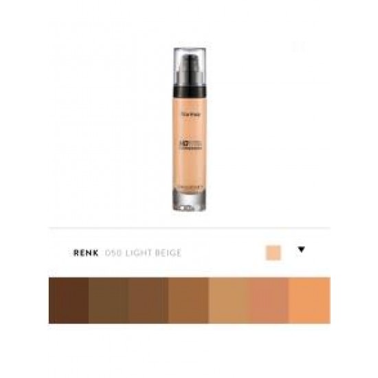 Flormar HD Invisible Cover Foundation - 50 Light Beige (30ml)